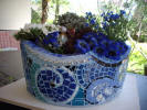 Gartentopf blau
